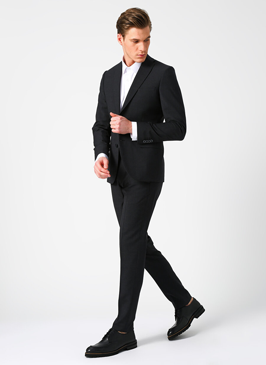 54 Erkek Antrasit Kip Slim Fit Takım Elbise Suits Blazers Mens