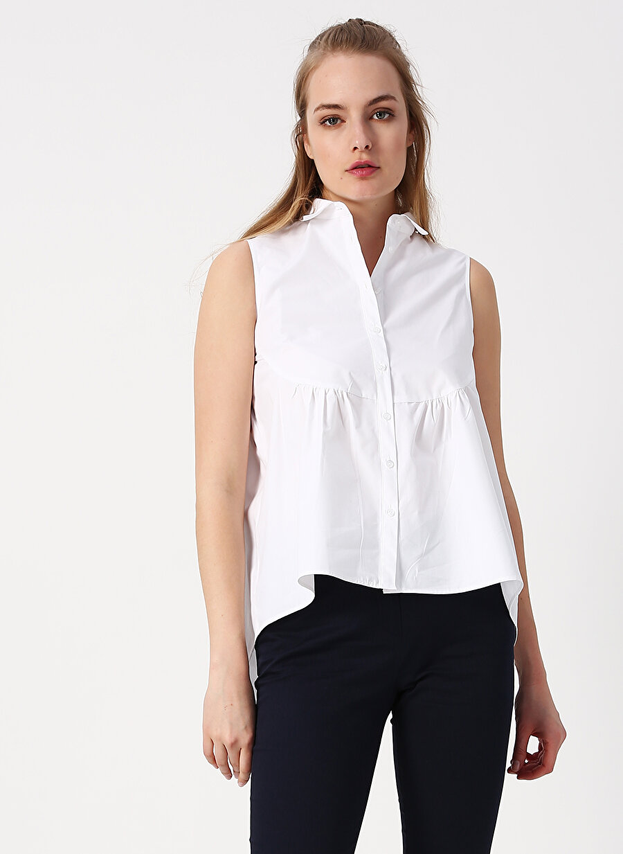 40 Beyaz North Of Navy Gömlek Kadın Giyim Bluz