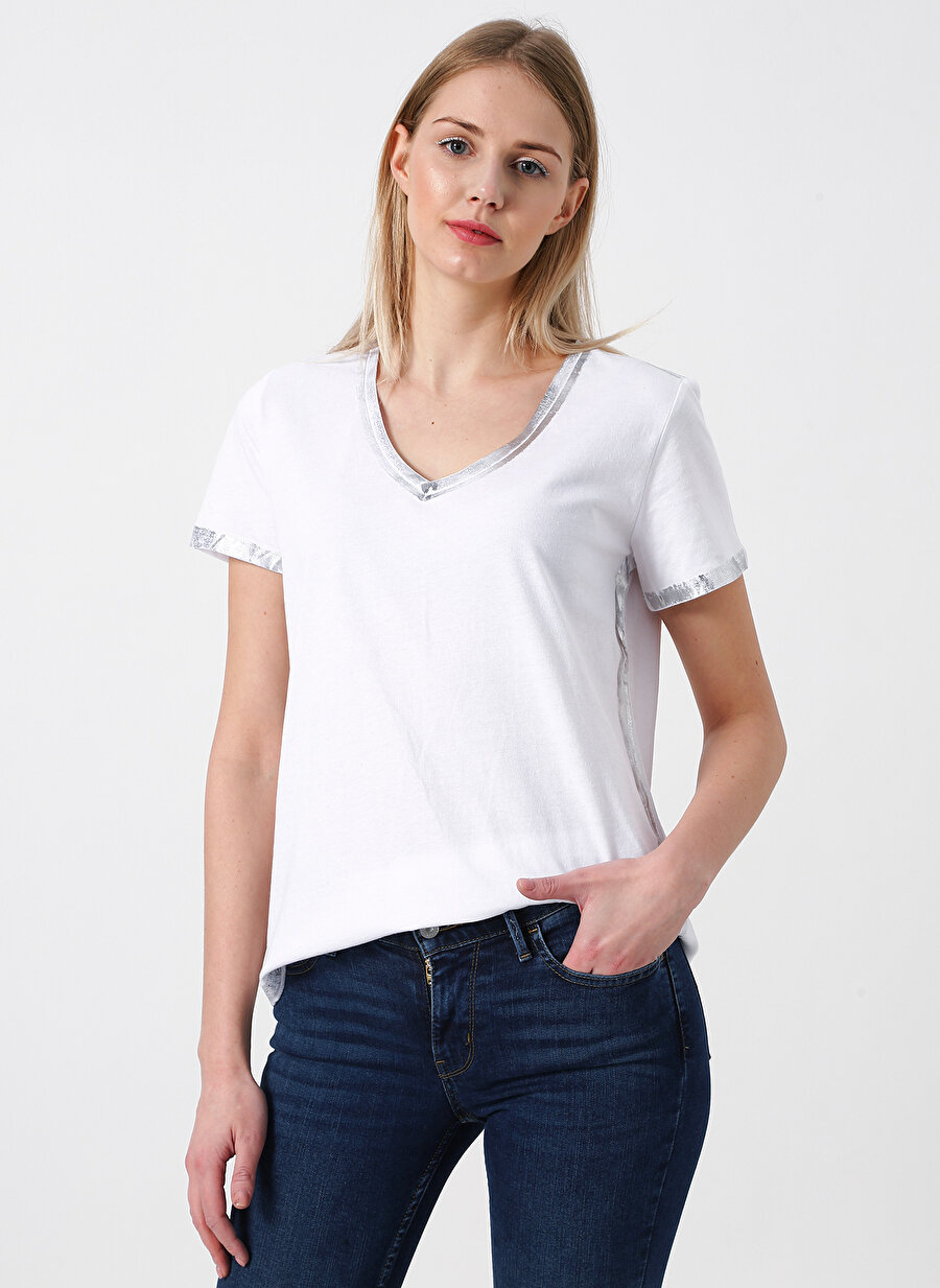XL Ekru Fabrika T-Shirt Kadın Giyim T-shirt Atlet