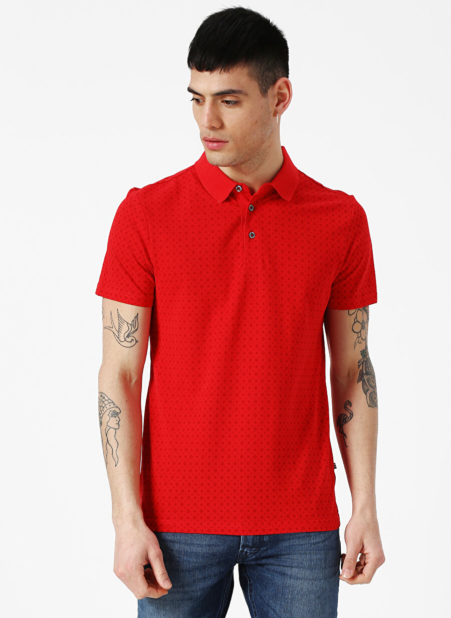 XL Kırmızı North Of Navy Polo T-Shirt Erkek Yaka
