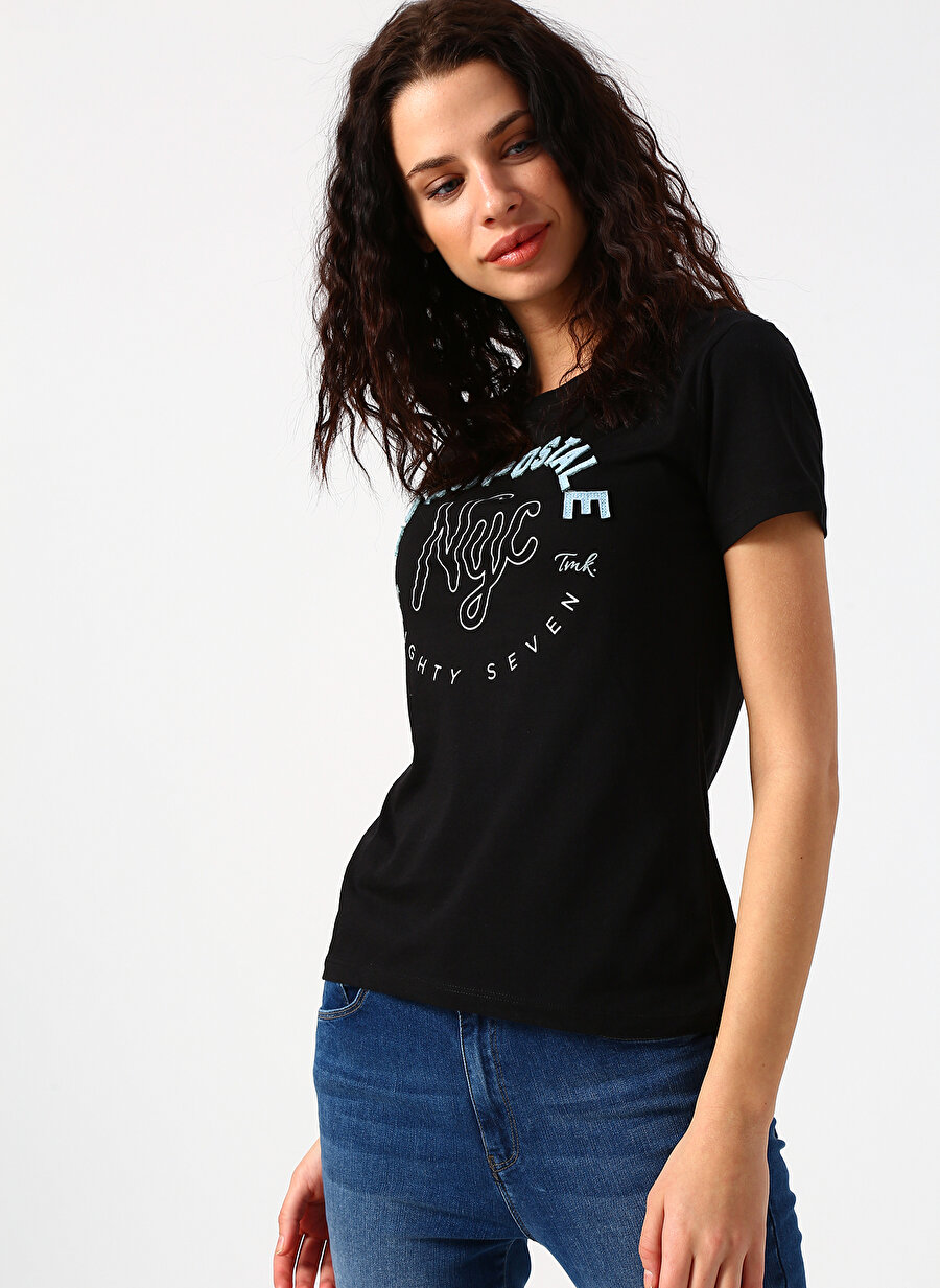 S Siyah Aeropostale T-Shirt Kadın Giyim T-shirt Atlet