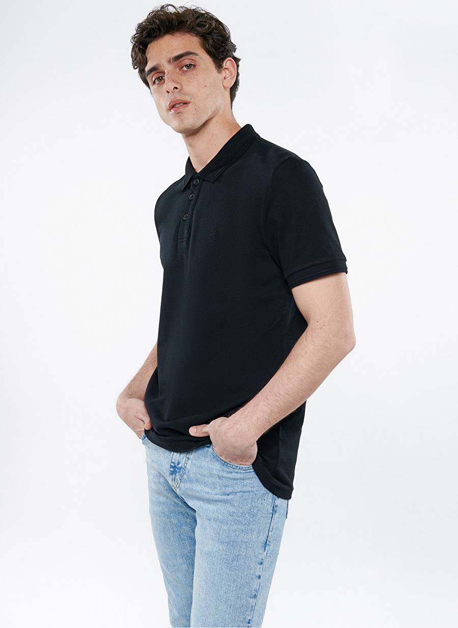 Mavi Düz Siyah Erkek Polo T-Shirt 064946-21842 POLO TİŞÖRT siyah