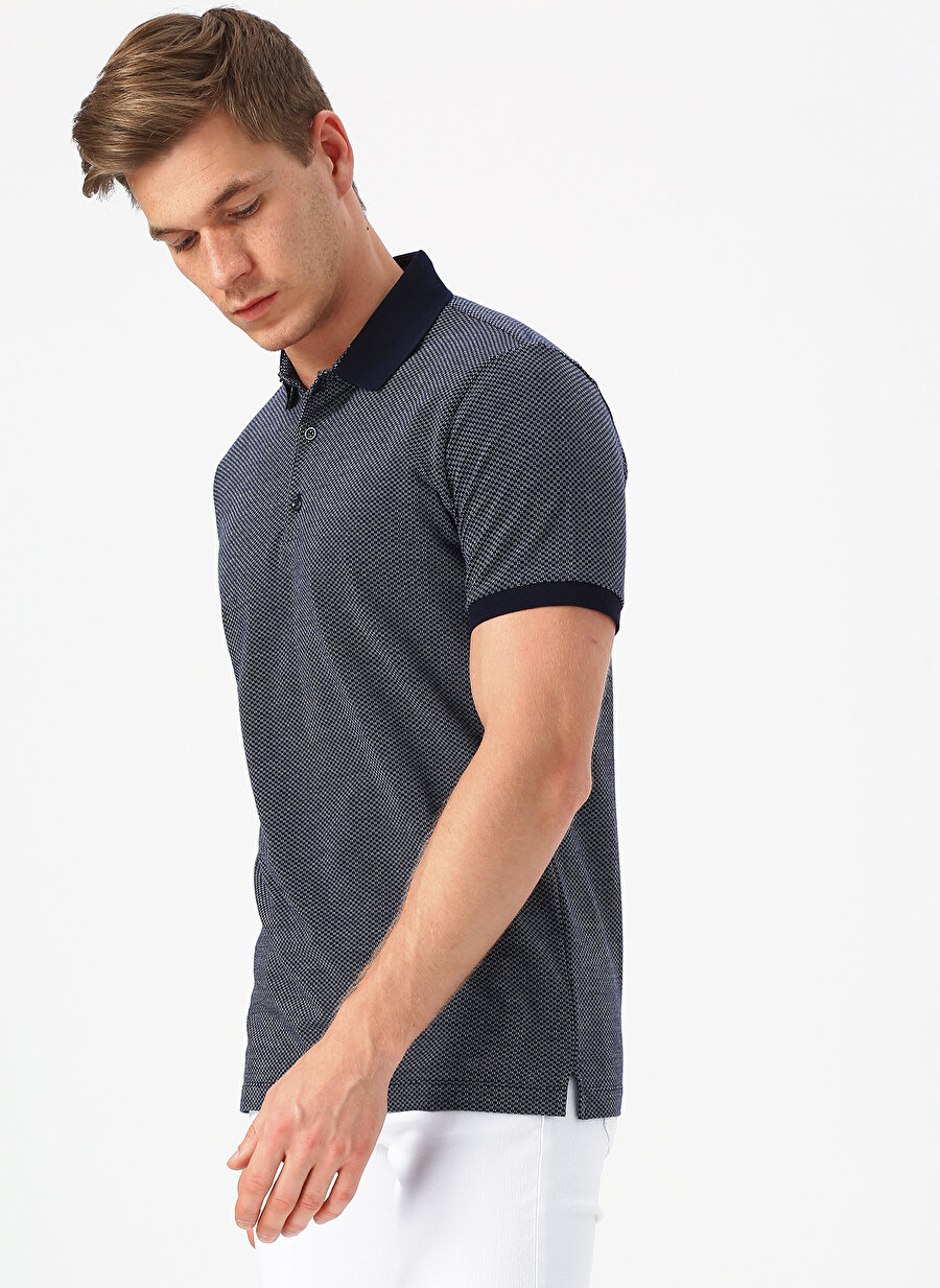 S Lacivert Cotton Bar Polo T-Shirt Erkek Giyim T-shirt Atlet
