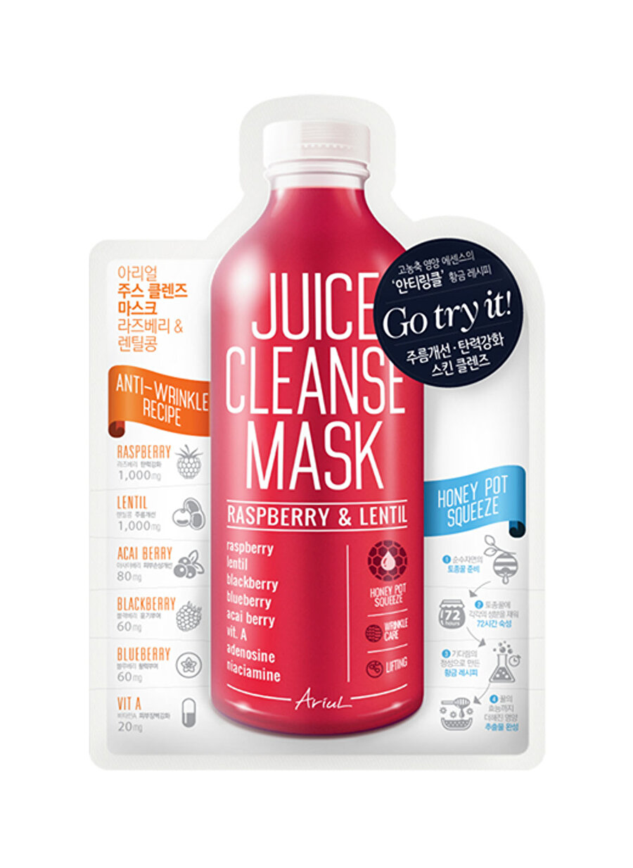 Ariul Juice Cleanse Mask - Raspberry & Lentil Bakım Maskesi