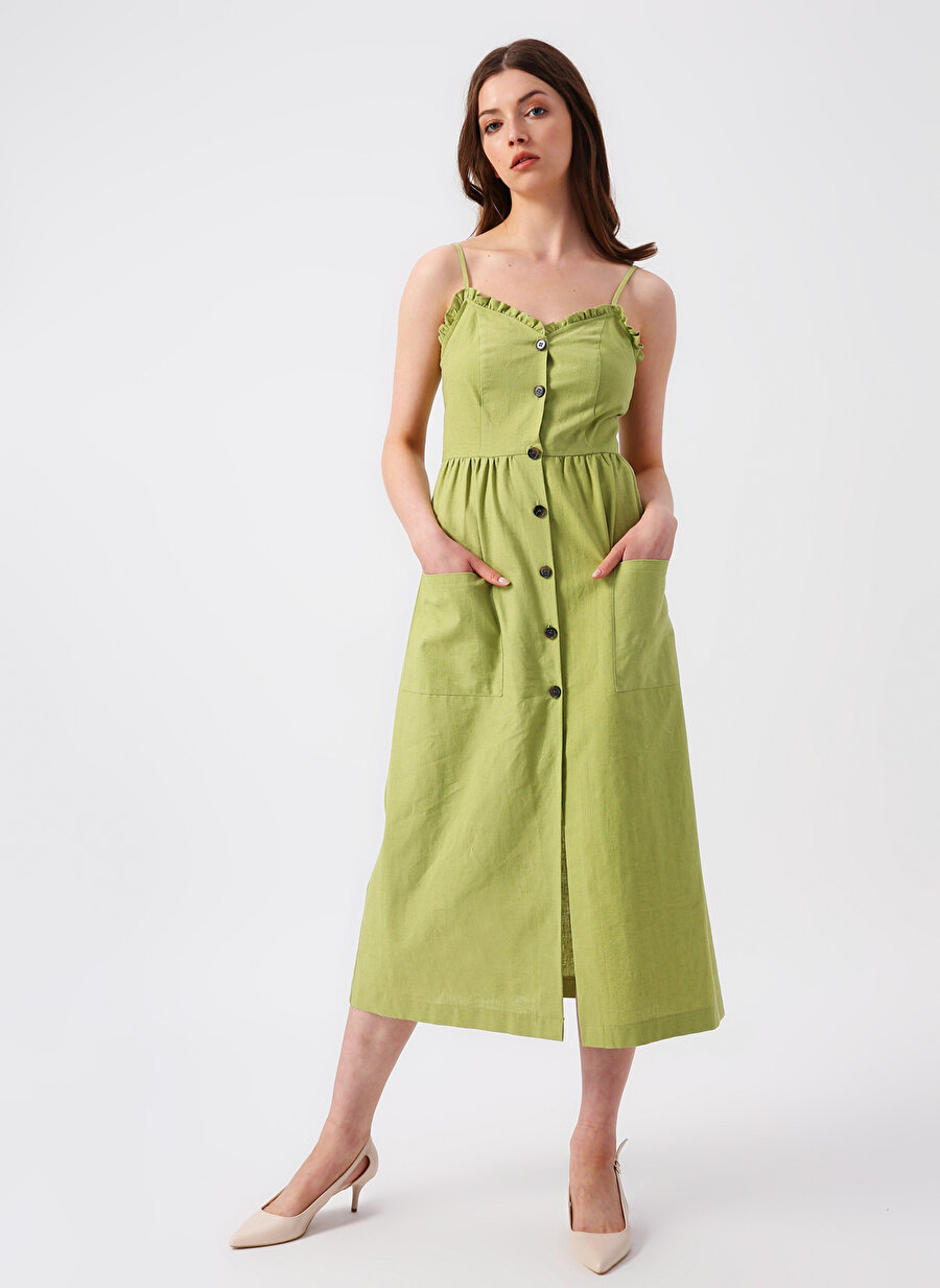 42 Yeşil Random Elbise Kadın Giyim