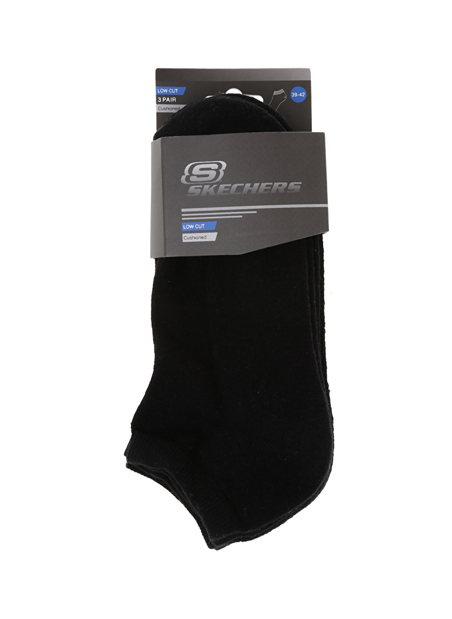 Skechers Siyah Unisex 3lü Çorap U SKX Padded Low Cut Socks 3 Pack