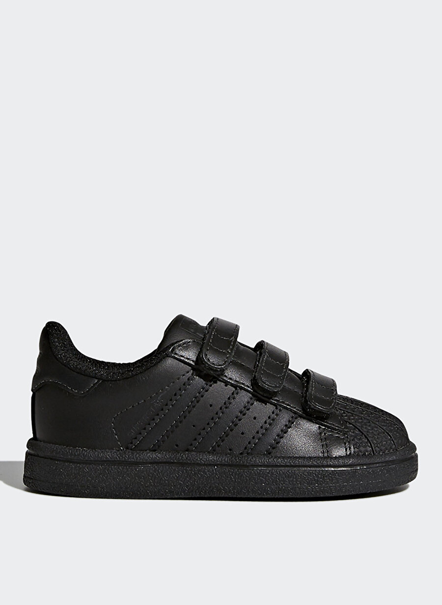 Adidas BZ0417 Superstar Cf I Cırt Cırtlı Siyah Bebek Yürüyüş Ayakkabısı