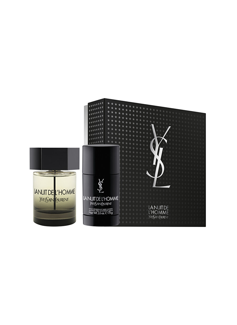 Standart Erkek Renksiz Yves Saint Laurent Nuit de L\'Homme Edt 100 ml Parfüm Set Kozmetik Setleri