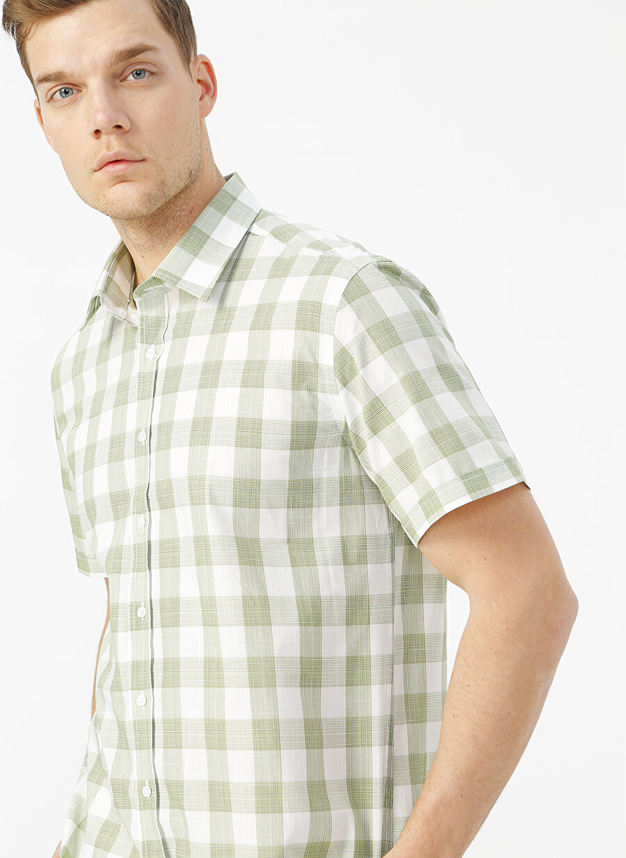 L Haki Fabrika Comfort Gömlek Erkek Giyim