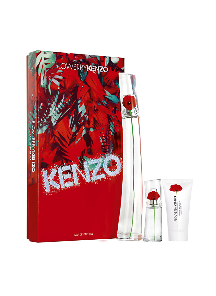 Standart Kadın Renksiz Kenzo Flower By Parfüm Set Kozmetik Setleri