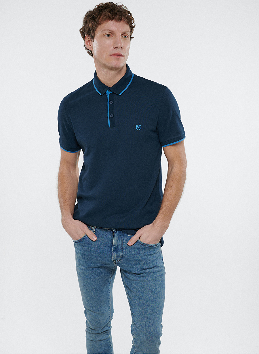 Mavi Düz Koyu Lacivert Erkek Polo T-Shirt 062373-28417 POLO gece lacivert