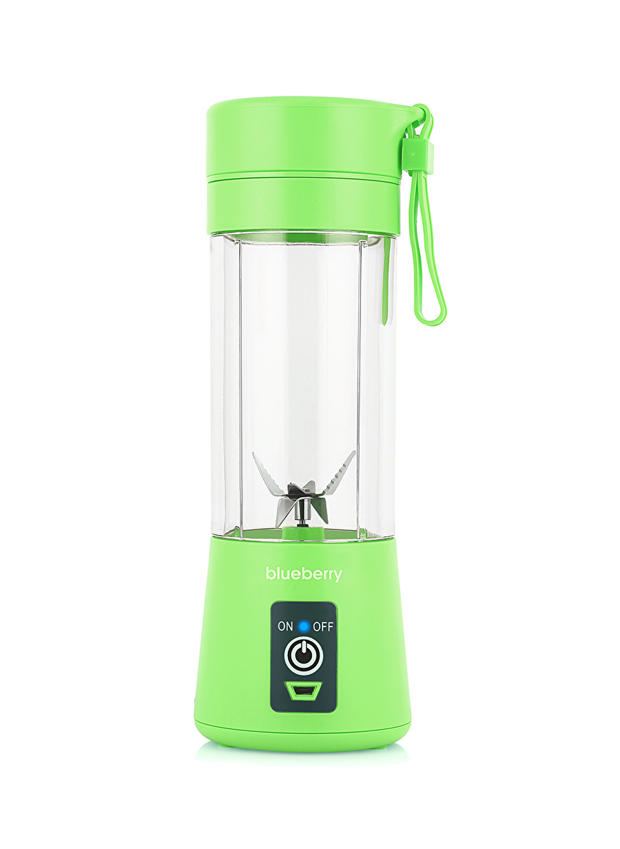 Blueberry 380 ml Yeşil Portatif USB'li Blender Jet