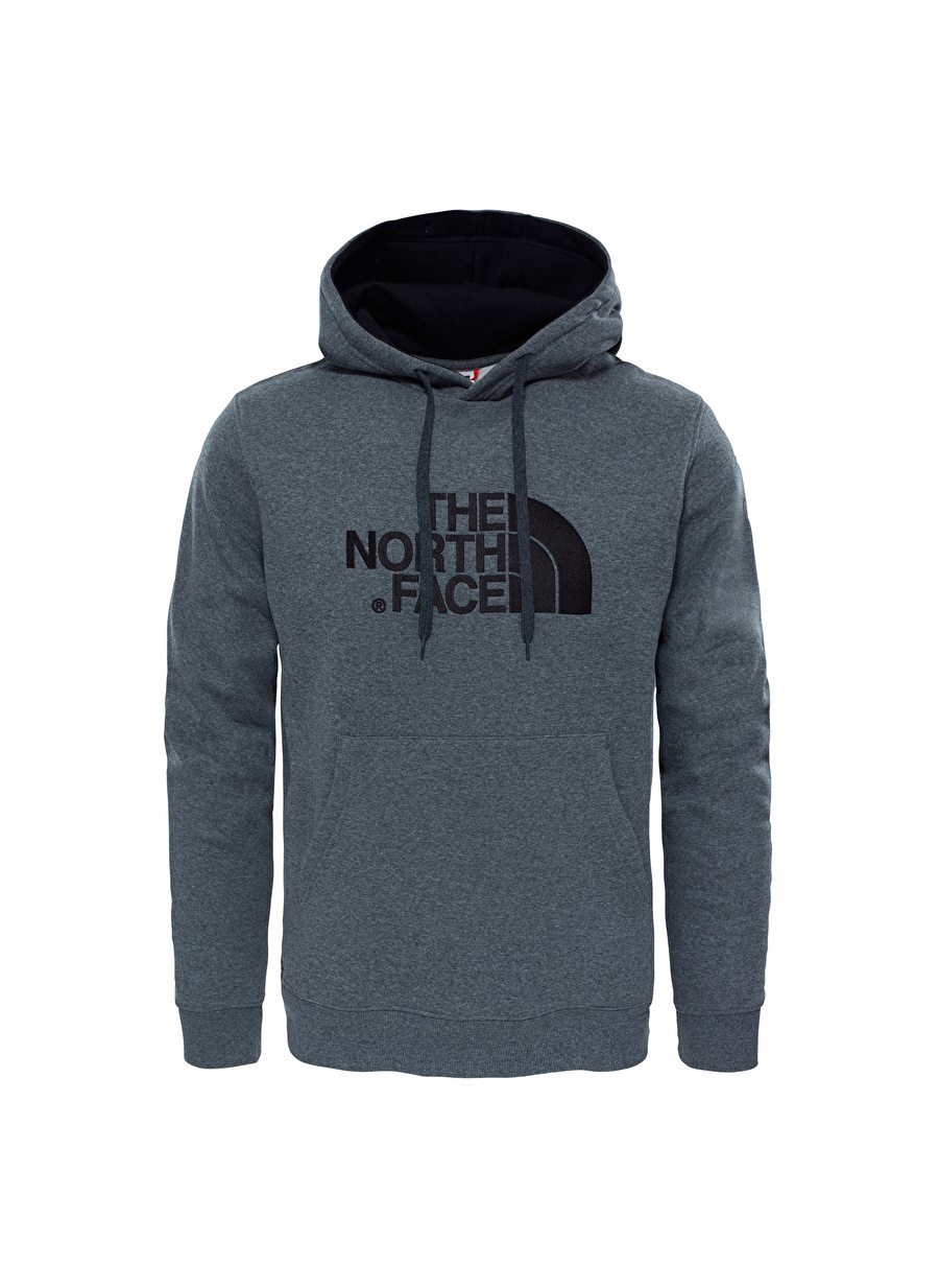 The North Face M DREW PEAK PULLOVER HOODIE Bisiklet Yaka Uzun Kollu Normal Kalıp Düz Gri Erkek Sweatshirt