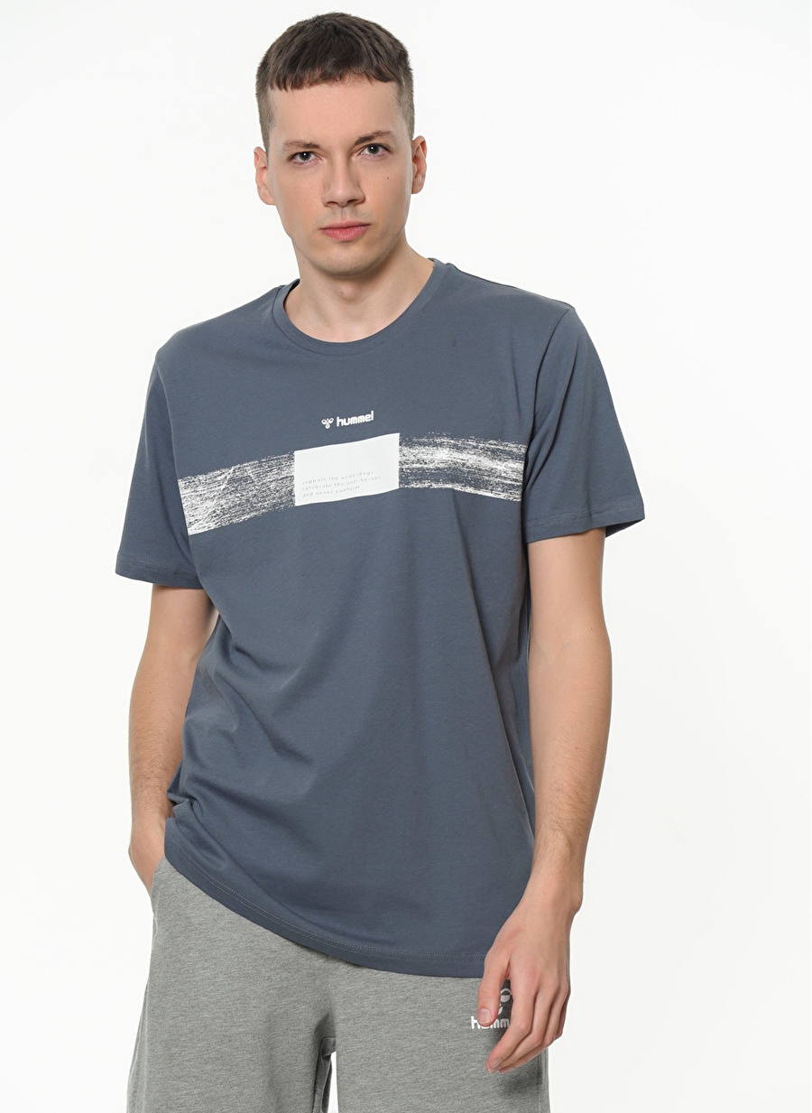 Hummel ABID Mavi Erkek T-Shirt 910941-8241