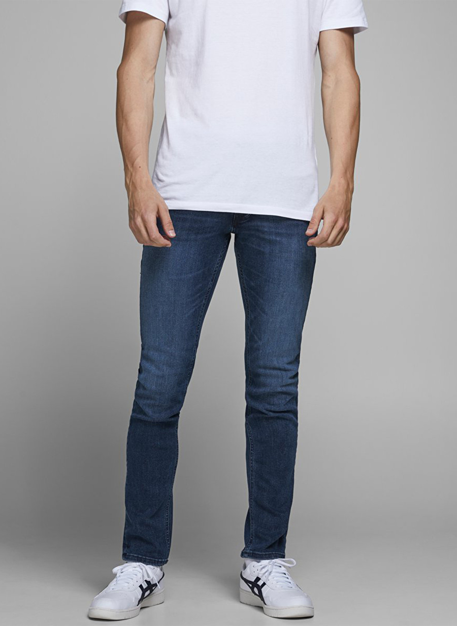 Jack & Jones 12173407_JJIGLENN JJORIGINAL AM 812 Erkek Düşük Bel Slim Fit Denim Pantolon