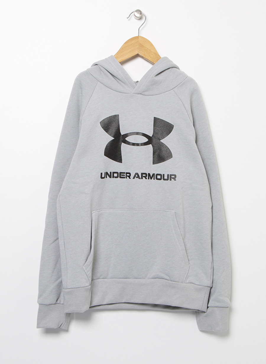 Under Armour 1357585-011 UA RIVAL FLEECE HOODIE Gri Kapüşonlu Erkek Çocuk Sweatshirt