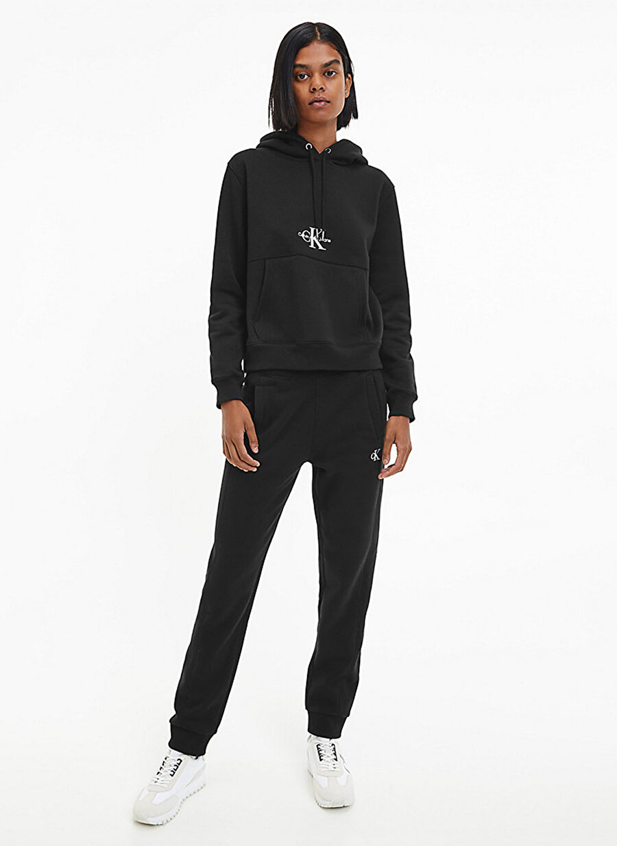 Calvin Klein Bağlamalı Bel Rahat Siyah Kadın Pantolon J20J212872BAE