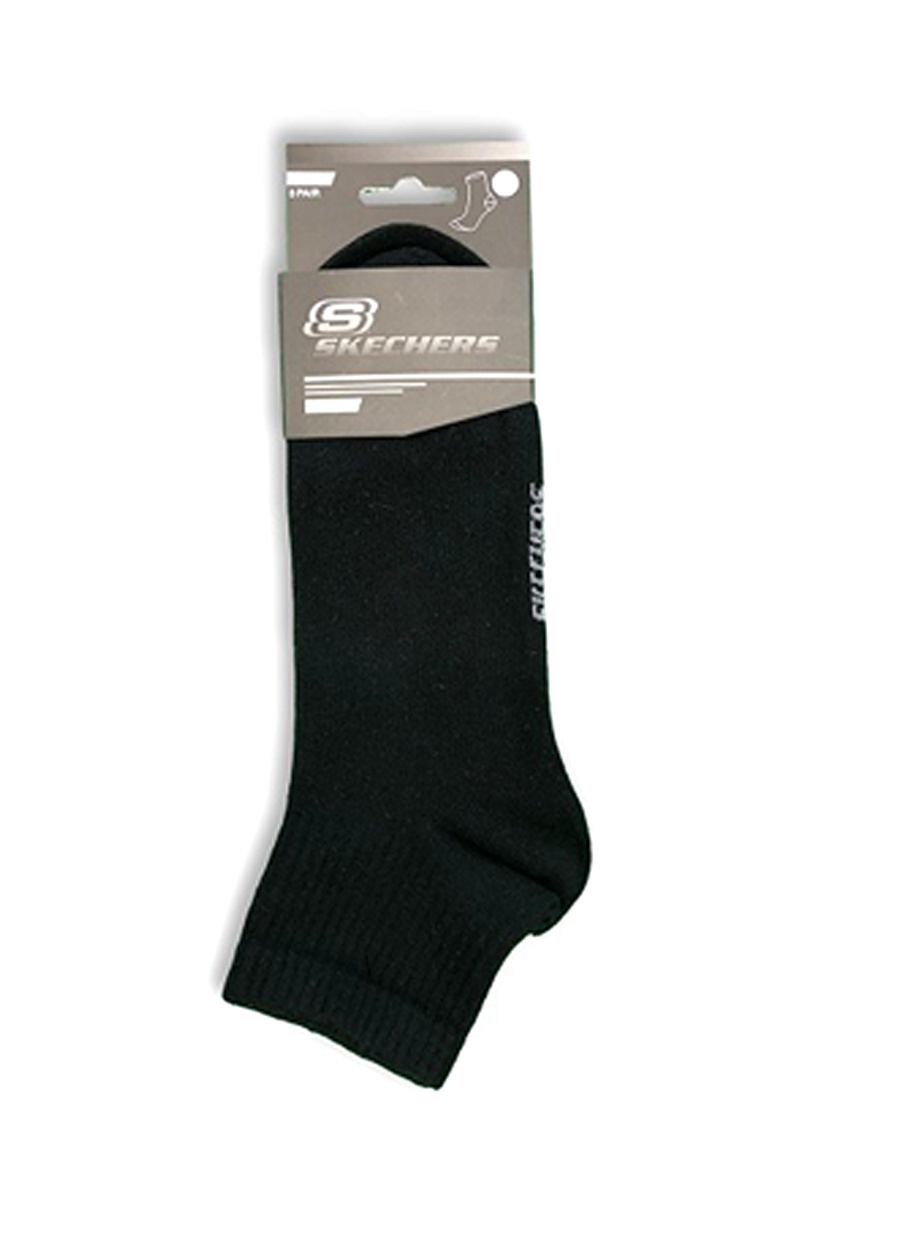 Skechers Siyah - Beyaz - Gri Unisex 3lü Çorap U SKX NoPad Mid Cut Socks 3 Pack