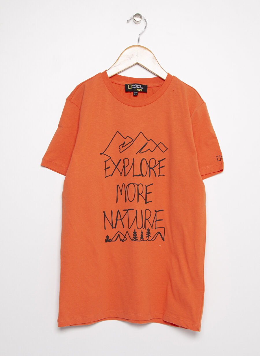 National Geographic Erkek Çocuk Turuncubisiklet Yaka T-Shirt