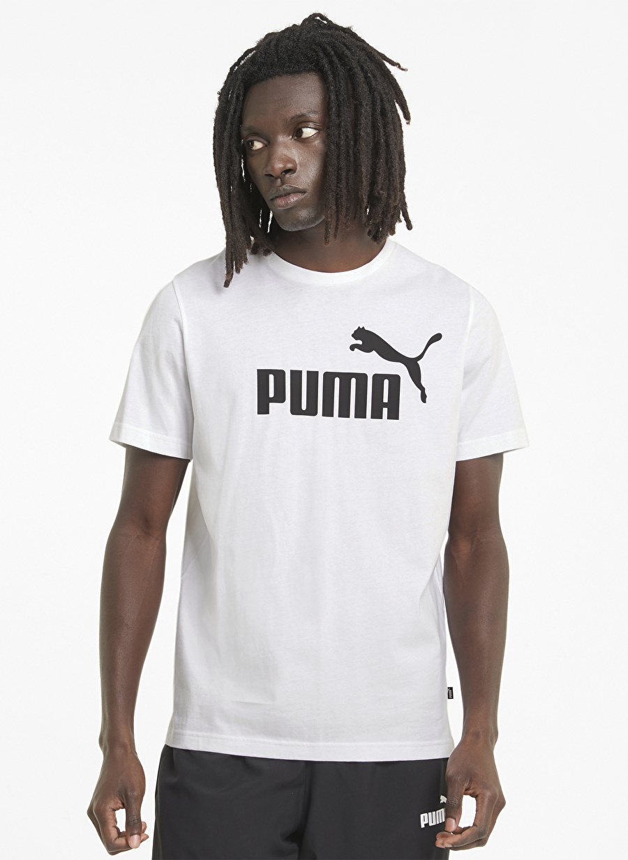 Puma Erkek Bisiklet Yaka Kısa Kollu Beyaz T-Shirt