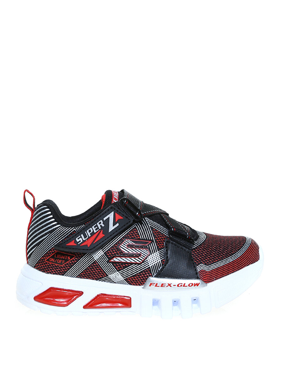 Skechers 90543L Flex-Glow Siyah - Kırmızı Erkek Çocuk Yürüyüş Ayakkabısı