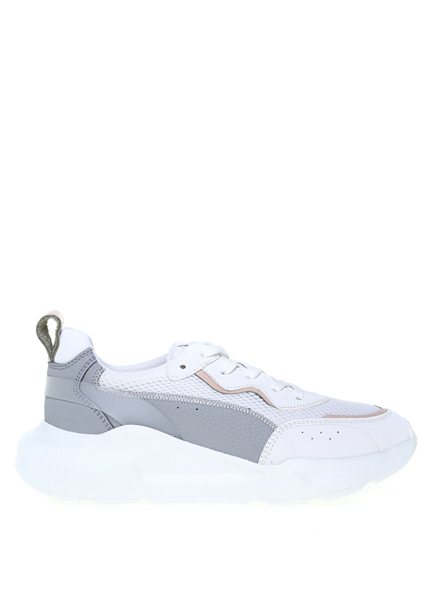 Greyder 1Y2SA30362 Düz Phylon Taban Bağcıklı Deri Beyaz Kadın Sneaker