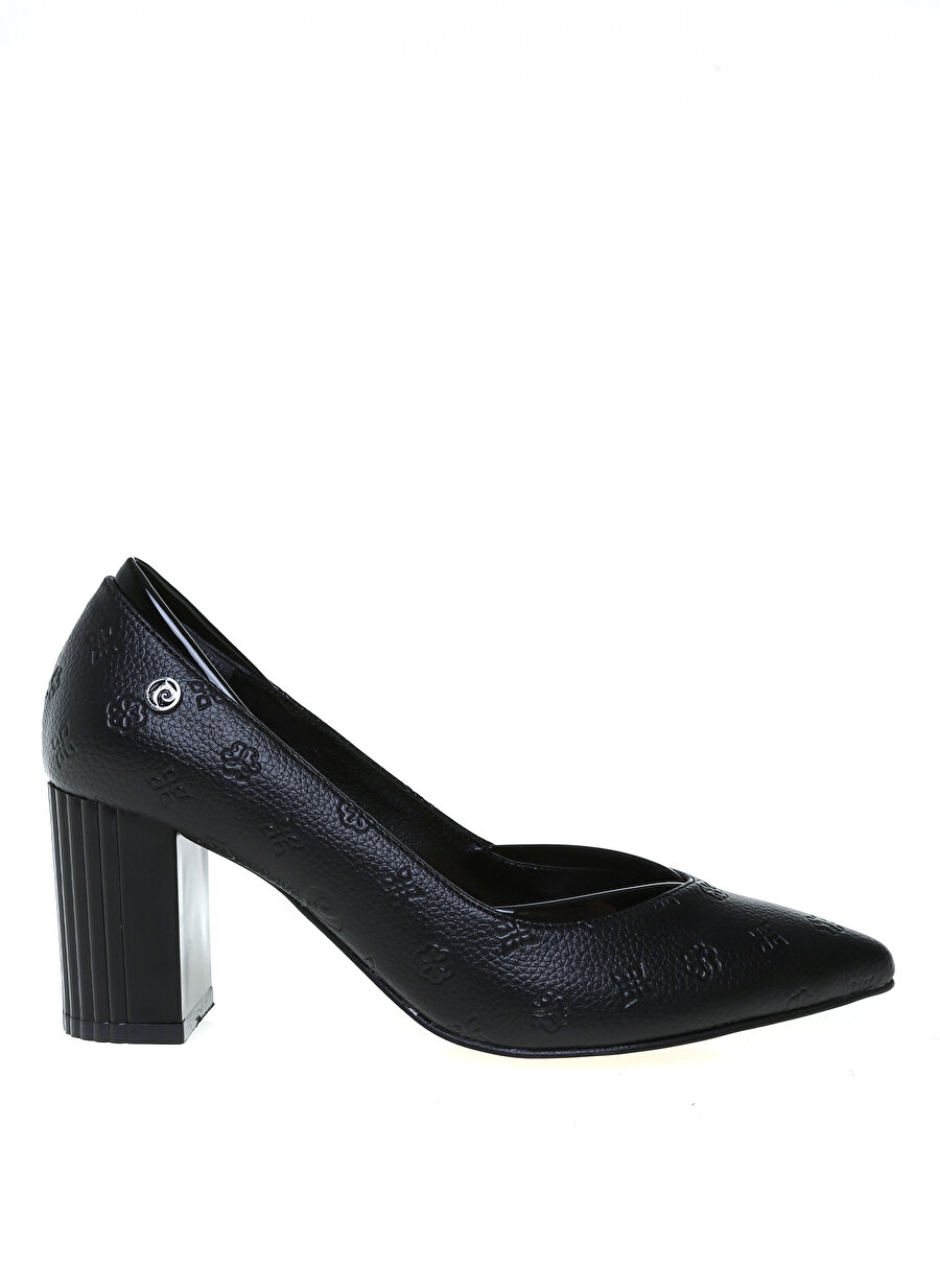 Pierre Cardin Siyah Kalın Topuklu Ayakkabı PC-51199