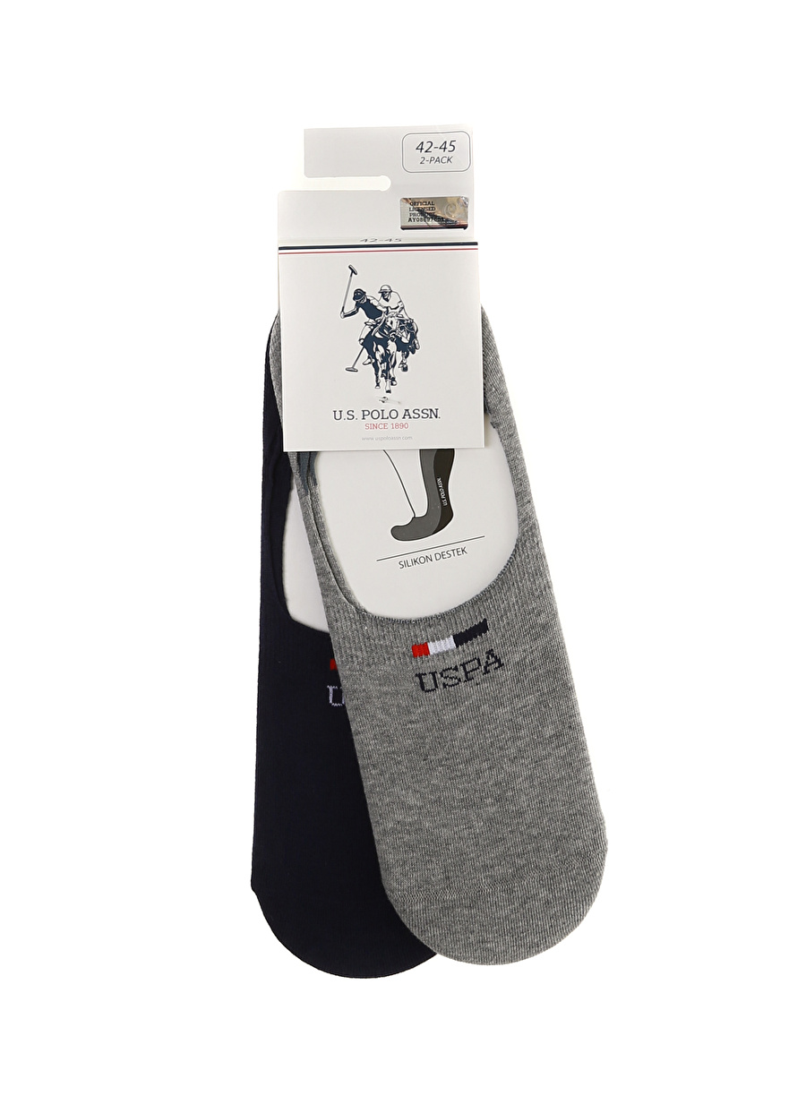 U.S. Polo Assn. Gri Melanj Çorap