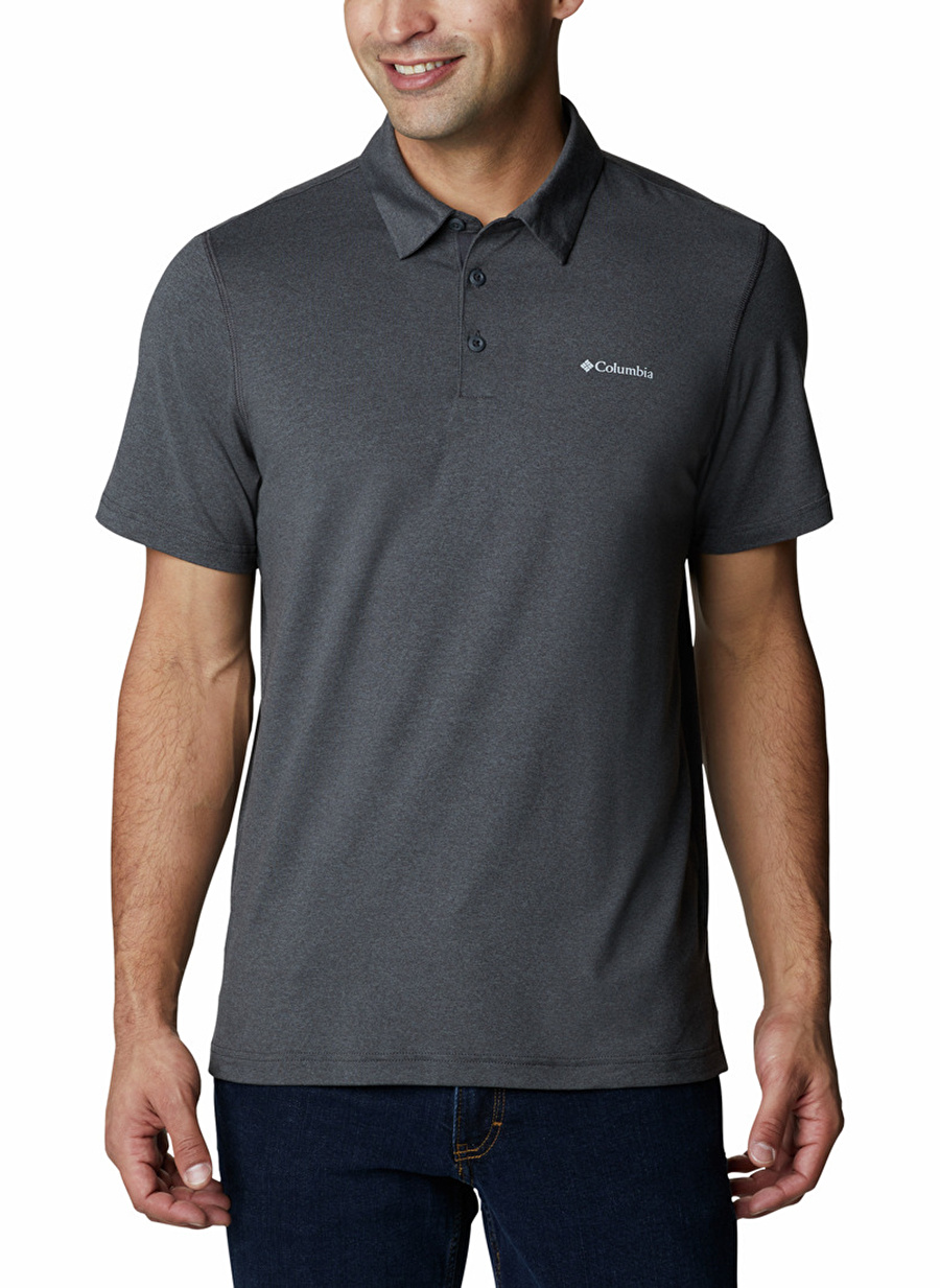 Columbia Siyah Erkek Polo T-Shirt AO2933 TECH TRAIL POLO