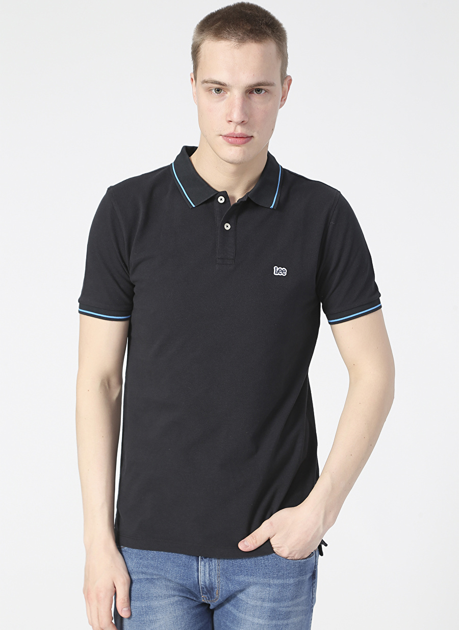 Lee Siyah Erkek Polo T-Shirt L61ARL01_Polo T-shirt