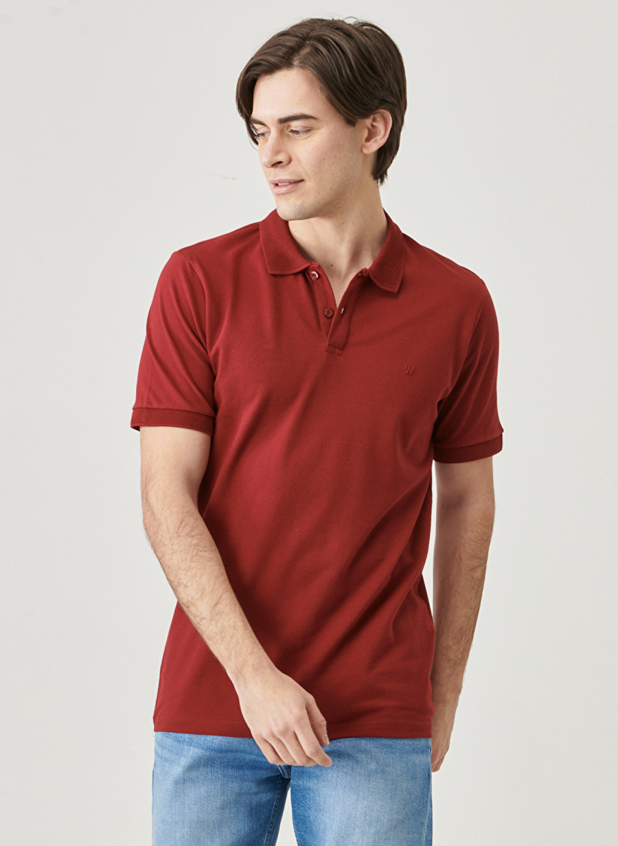 Wrangler Bordo Erkek Polo T-Shirt W211837800_Polo T-shirt_0