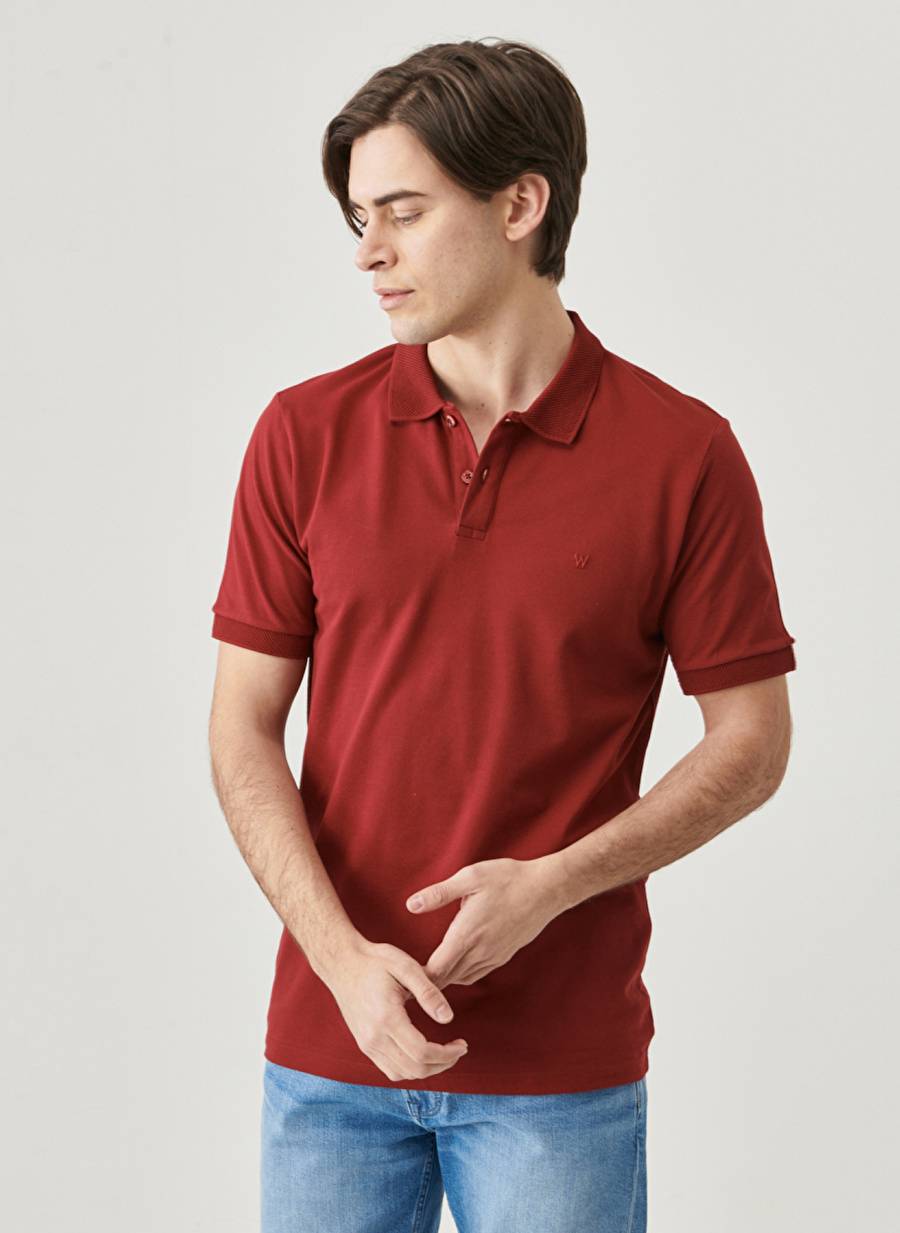 Wrangler Bordo Erkek Polo T-Shirt W211837800_Polo T-shirt_2