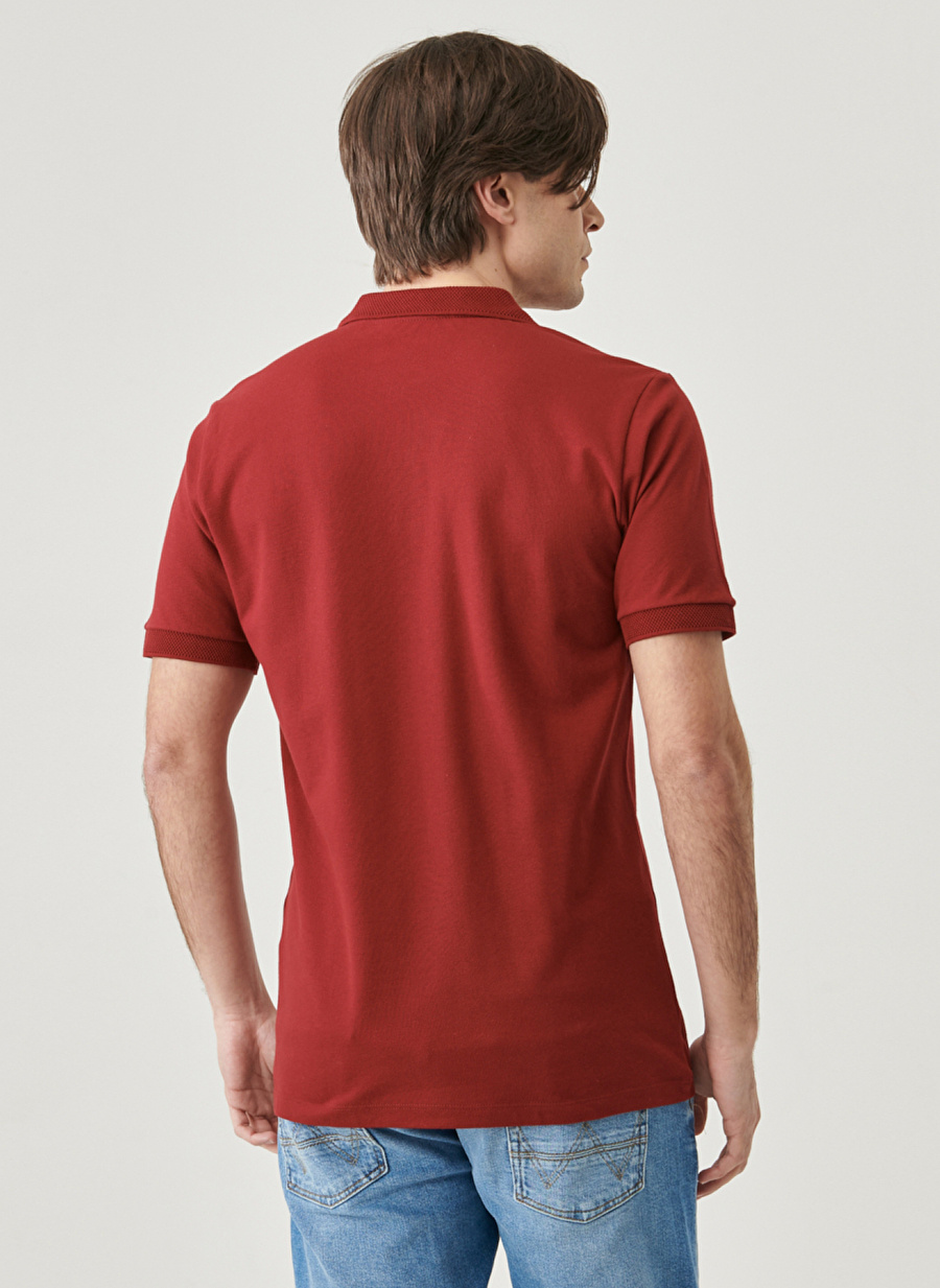 Wrangler Bordo Erkek Polo T-Shirt W211837800_Polo T-shirt_4