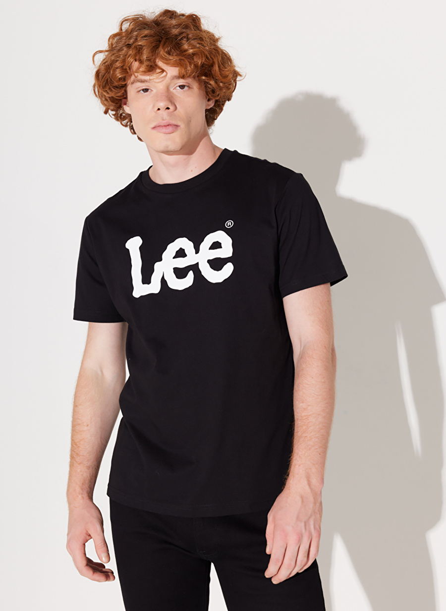 Lee L65QAI01_Logo Siyah Erkek T-shirt