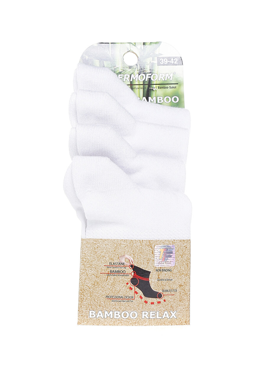 Thermoform 4``Lü Beyaz Erkek Çorap