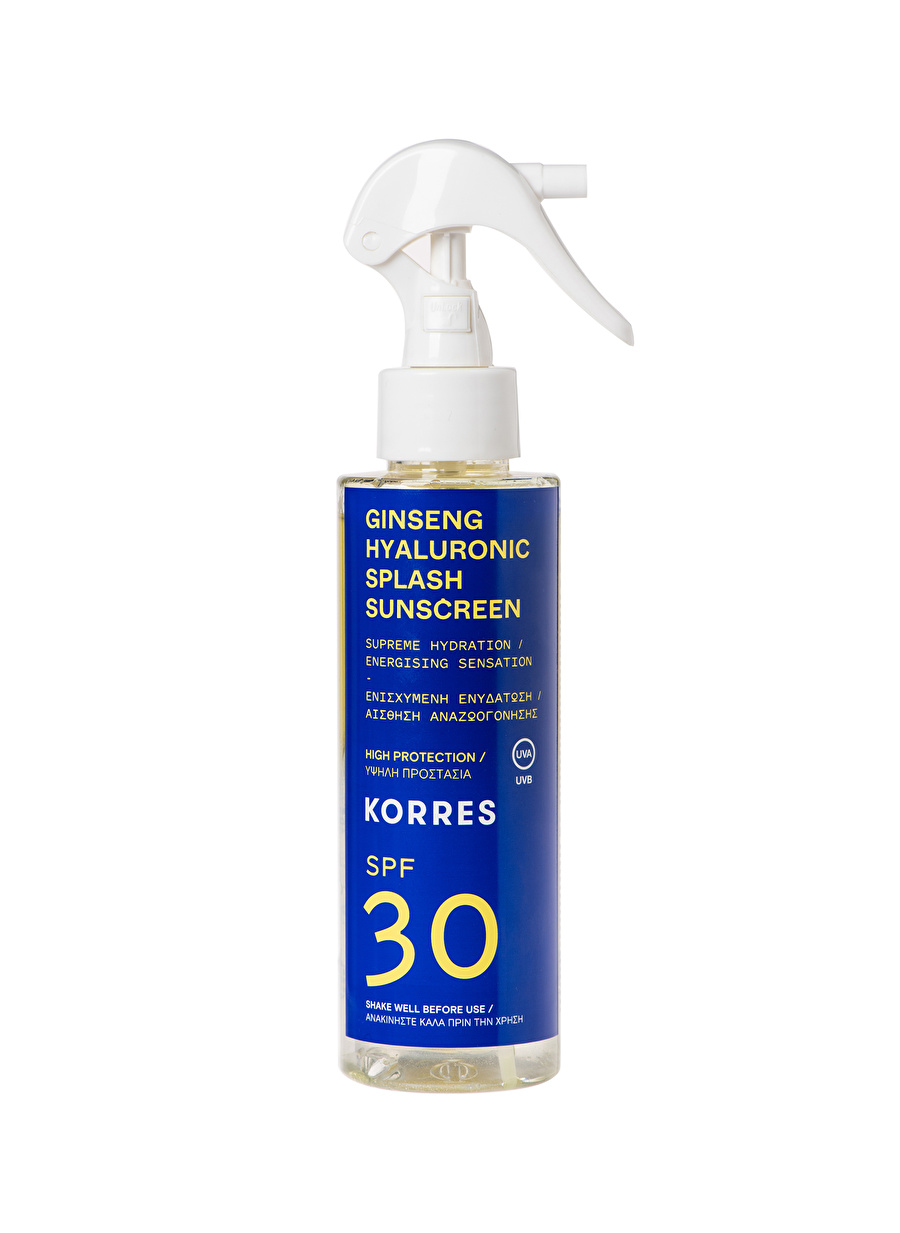 Korres Ginseng Hyaluronic Yüz ve Vücut Güneş Koruyucu Sprey SPF30 150ml