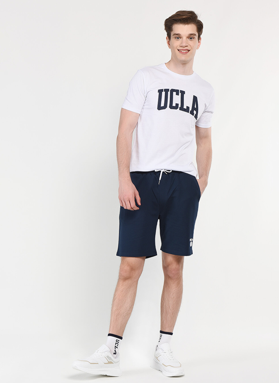 Ucla Baskılı Mavi Erkek Sweat Şort