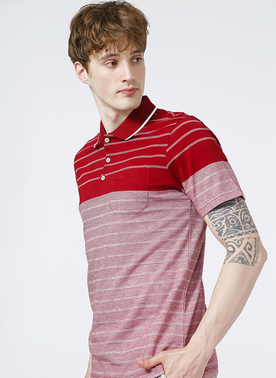 Privé Bordo Polo Yaka T-Shirt