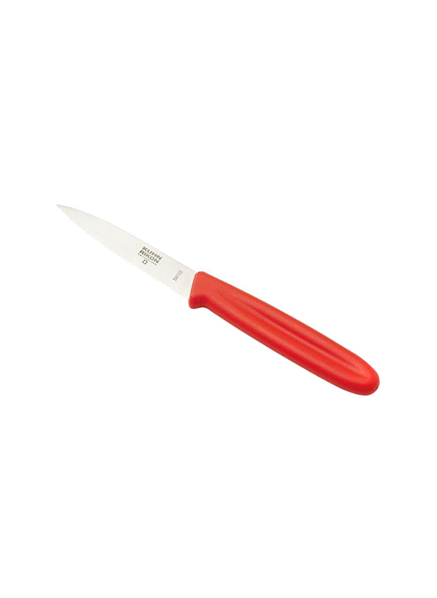 Kuhn Rikon Soyma/Doğrama Bıçağı - Tırtıklı Kırmızı