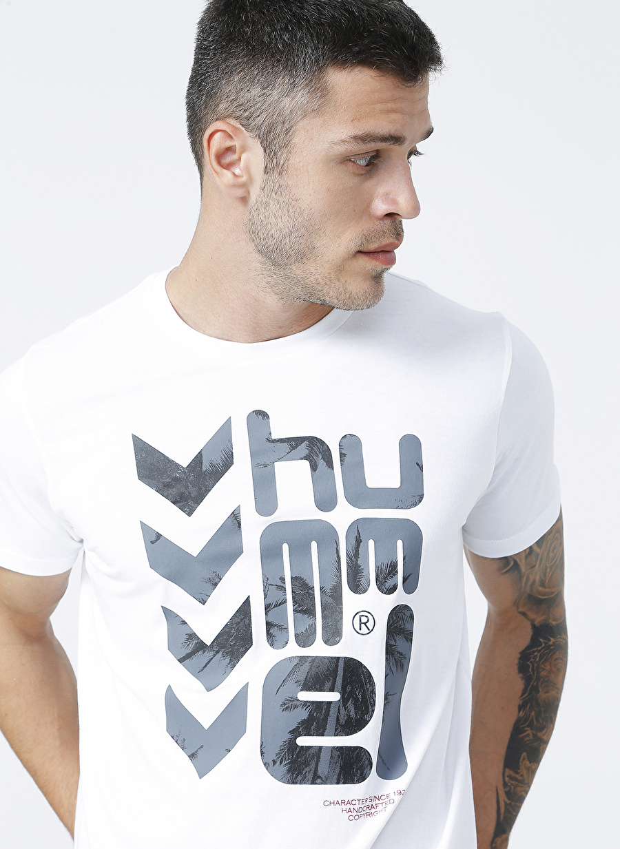 Hummel GUILE Beyaz Erkek T-Shirt 911086-9001