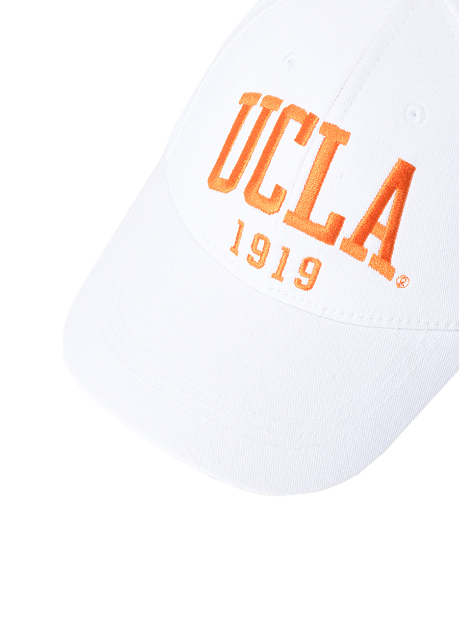 Ucla BALLARD.    Nakışlı Beyaz Melanj Erkek Şapka