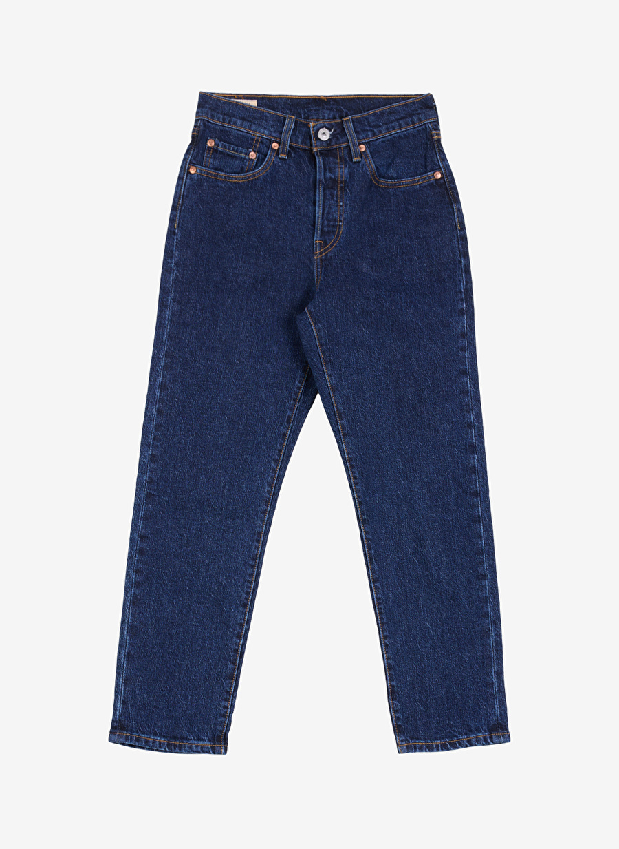 Levis 501 CROP SALSA STONEWASH İndigo Kadın Yüksek Bel Denim Pantolon