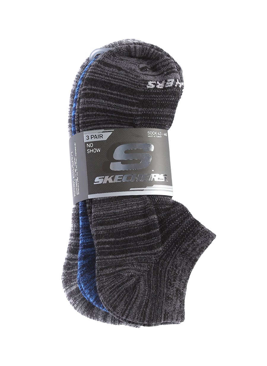 Skechers Çok Renkli Unisex 3lü Çorap S212290-900 U 3 Pack No Show Socks