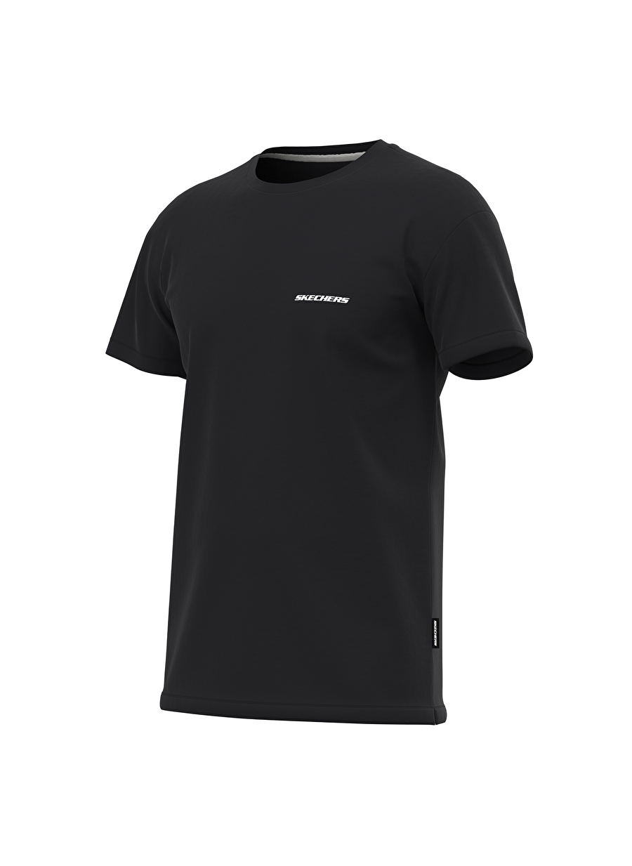 Skechers S212910-001 New Basics M Crew Neck O Yaka  Normal Kalıp Düz Siyah Erkek T-Shirt