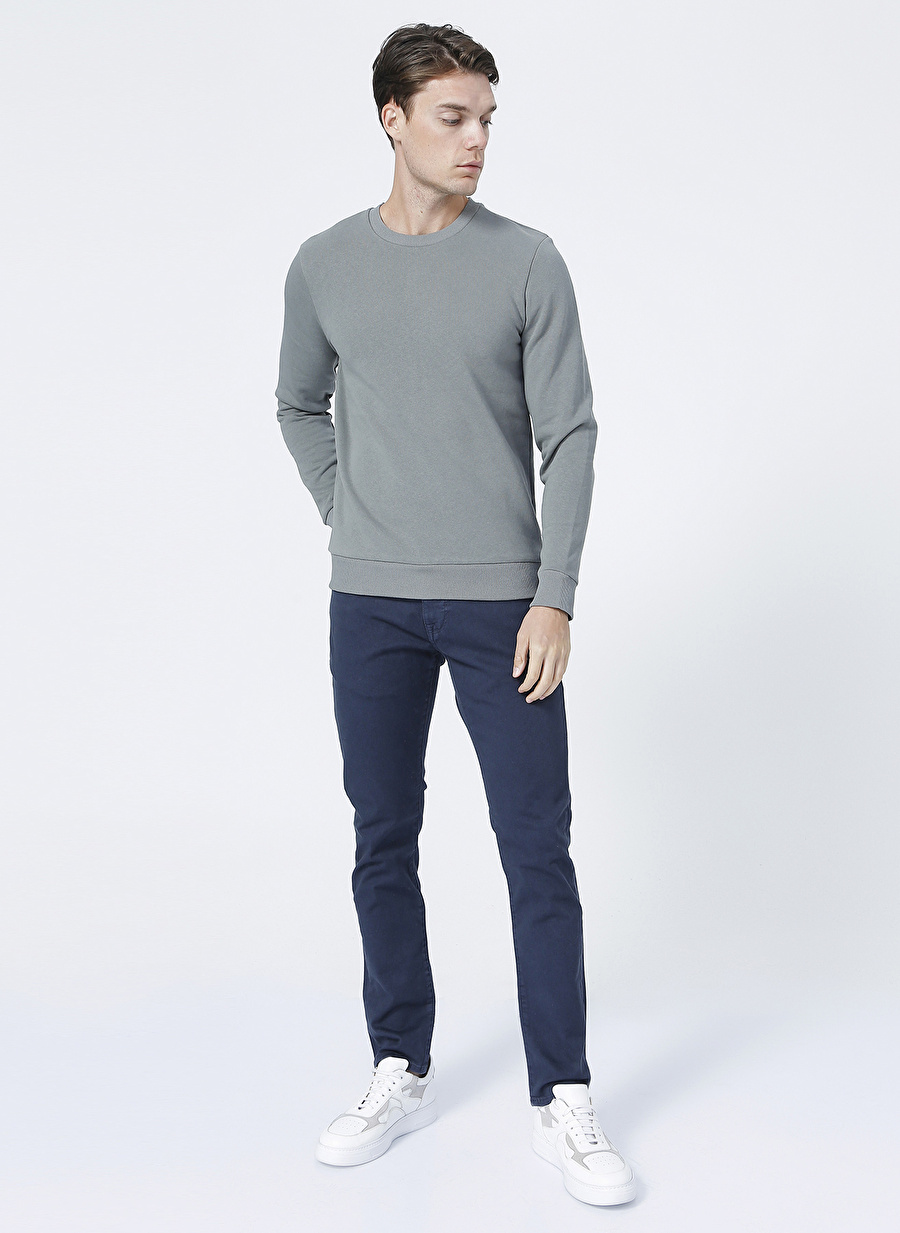 Only & Sons O Yaka Düz Çağla Erkek Sweatshirt_1