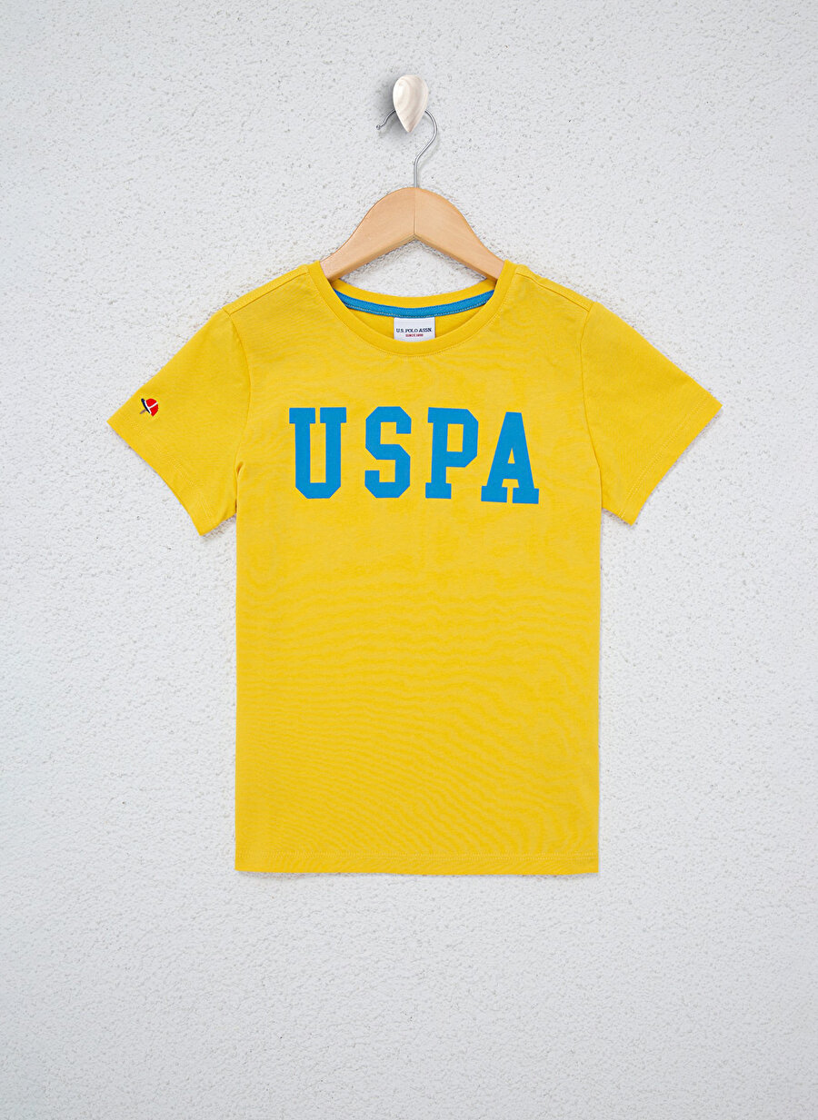U.S. Polo Assn. Bisiklet Yaka Standart Sarı Erkek Çocuk T-Shirt