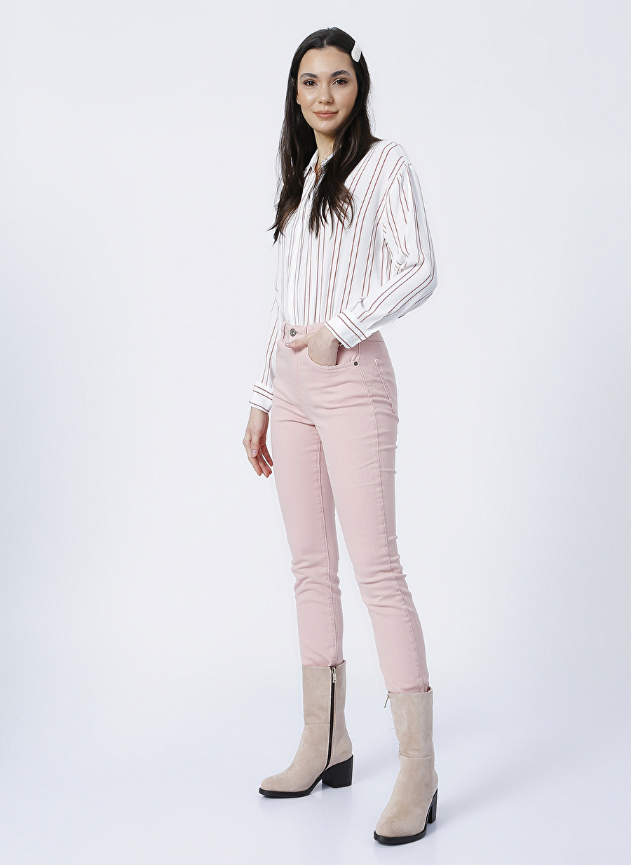 Aeropostale  Skinny Fit Pembe Kadın Denim Pantolon KDPY112