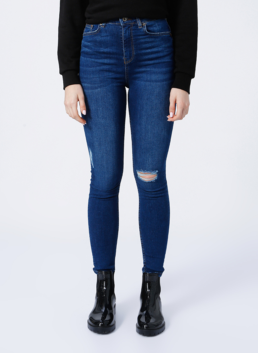 Aeropostale Yüksek Bel Skinny Fit Koyu İndigo Kadın Denim Pantolon KDPK100_1