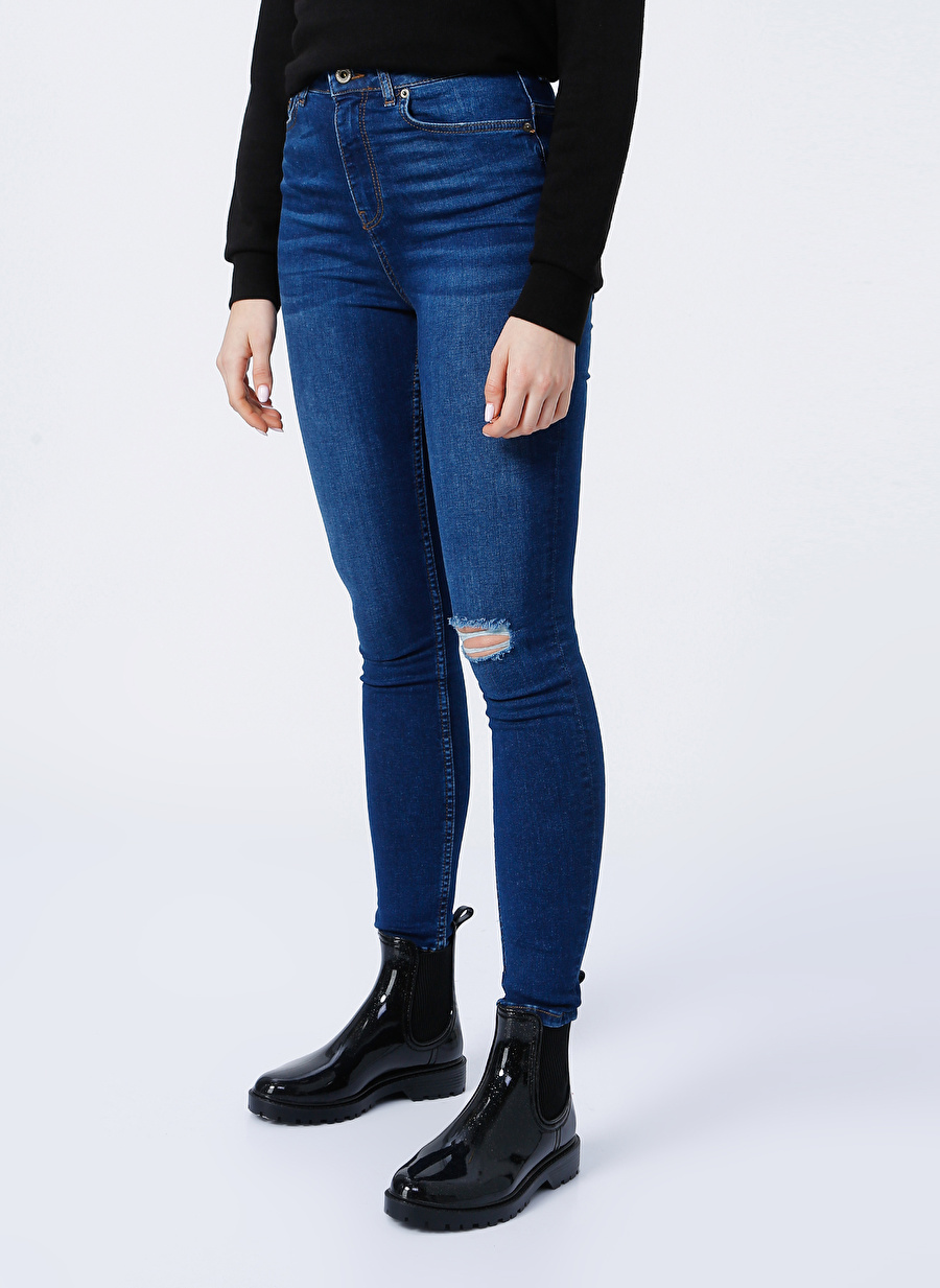 Aeropostale Yüksek Bel Skinny Fit Koyu İndigo Kadın Denim Pantolon KDPK100_2