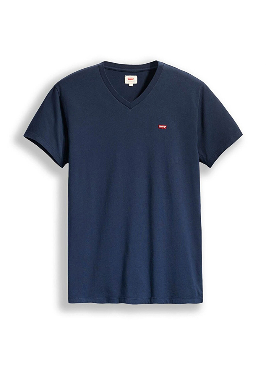 Levis 85641-0017_ORI Ginal Hm Vneck Lse V Yaka Relaxed Düz Mavi Erkek T-Shirt